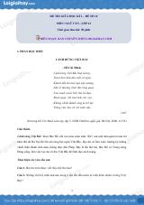 Đề thi giữa kì 2 Văn 12 - Đề số 10